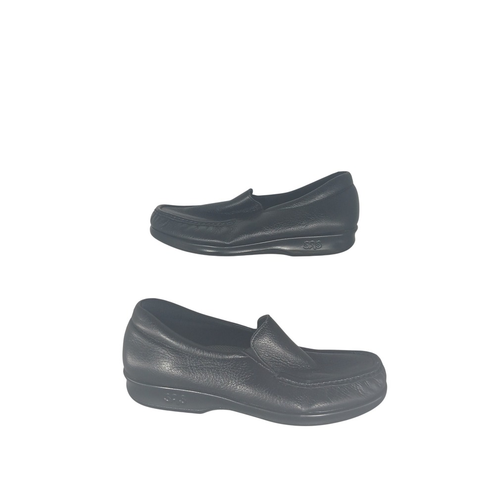 SAS Tripad Comfort Loafers 8.5 N Black Leather Slip On Made in USA Shoes
